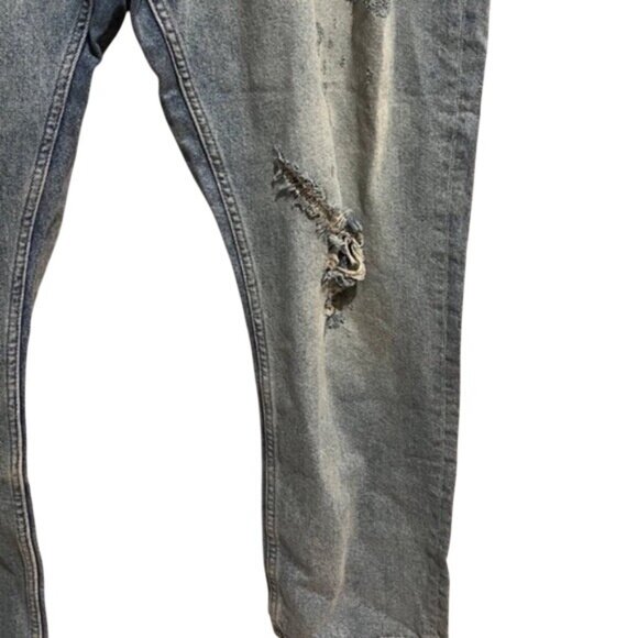 ASOS Curve Distressed Light Wash Mid-Rise Plus Size Skinny Jeans Waist 44W - Picture 6 of 11